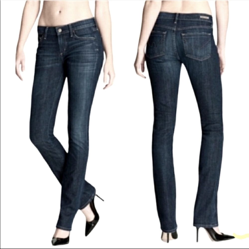 Citizens of humanity Ava straight leg low rise Y2k style dark wash jeans size 25